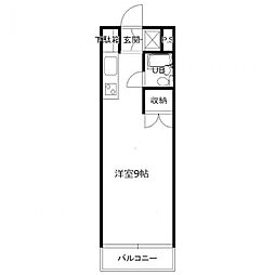 カーサ博多 ワンルームの間取図画像