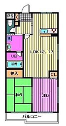 パインクレスト 2LDKの間取図画像