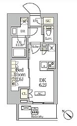 ARKMARK大塚 1DKの間取図画像