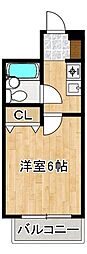 アクセス南福岡 1Kの間取図画像
