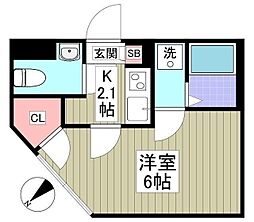 SAIE金町 ワンルームの間取図画像