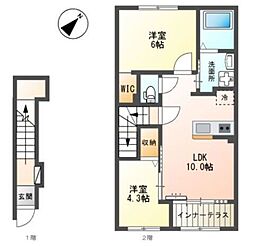 見沼区七里アパート新築工事 2LDKの間取図画像