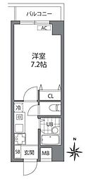 府中プレイス 1Kの間取図画像