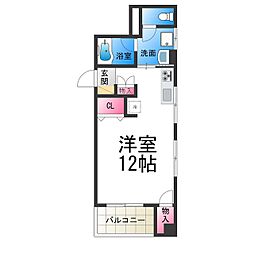 MIACASA堺東 ワンルームの間取図画像