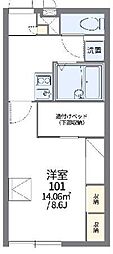 レオパレスコルサ 1Kの間取図画像