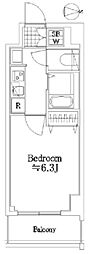 ラフィスタ品川ベイ 1Kの間取図画像