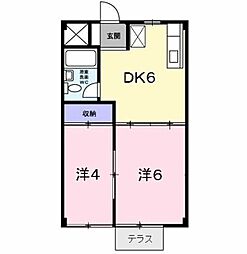 シティハイツ奈良橋 1SDKの間取図画像