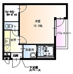 フジパレス諏訪ノ森駅東 1Kの間取図画像