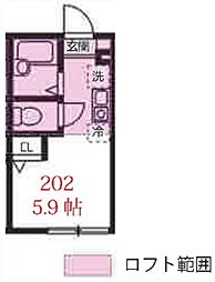 バーミープレイス南大泉 ワンルームの間取図画像
