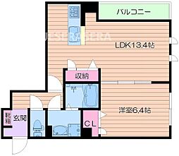 Osaka Metro谷町線 千林大宮駅 徒歩7分の賃貸マンション 3階1LDKの間取り