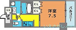 プラネソシエ神戸元町 10階1Kの間取り