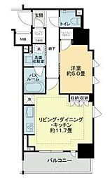 アトラス北品川 1LDKの間取図画像