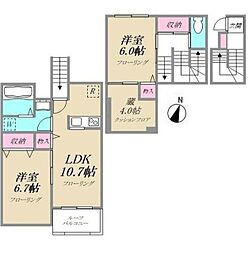 SerenoKSR 2LDKの間取図画像