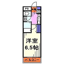 アンプルールベトン川口 1Kの間取図画像
