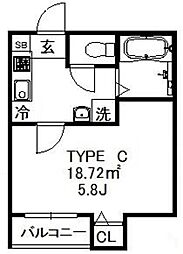 川崎市川崎区南町マンション 1Kの間取図画像
