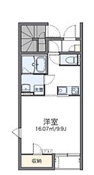 レオネクストREVE 1Kの間取図画像