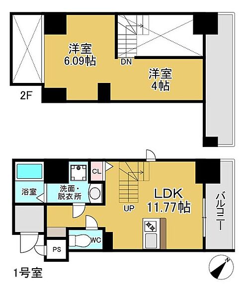 ＭＯＤＥＲＮ　ＰＡＬＡＺＺＯ天神東グランＭ 101｜福岡県福岡市博多区大博町(賃貸マンション1LDK・1階・44.77㎡)の写真 その2