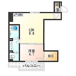 ARCA弥刀駅前 1LDKの間取図画像