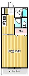 グリーンヴィラ 1Kの間取図画像