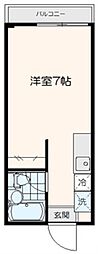 グリューンシュロス ワンルームの間取図画像
