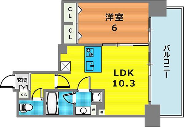 アプリーレ神戸元町 1012｜兵庫県神戸市中央区下山手通５丁目(賃貸マンション1LDK・10階・37.61㎡)の写真 その2