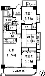 オークヒルズ 3LDKの間取図画像