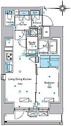 ルフォンプログレ浅草入谷 14階1LDKの間取り