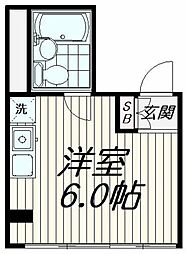パレスガル ワンルームの間取図画像