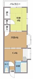 フラットエミ 2Kの間取図画像