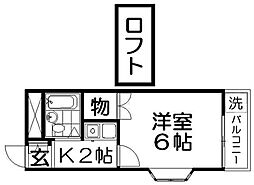 レオパレス寝屋川第5 1Kの間取図画像