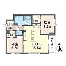 ヴェスタルハイム 00302 ｜ 埼玉県越谷市伊原１丁目4-5（賃貸マンション2LDK・3階・65.91㎡） その2