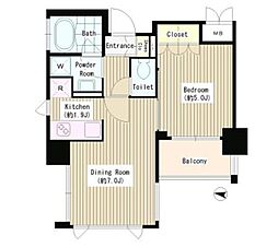 INSULA 1DKの間取図画像