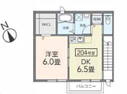 神鉄三田線 神鉄道場駅 徒歩9分の賃貸アパート 2階1DKの間取り