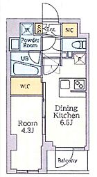 クレストコート南長崎 1DKの間取図画像