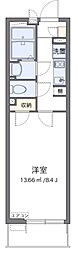 クレイノルナルミエール三郷 1Kの間取図画像