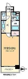 オズレーベル 1Kの間取図画像