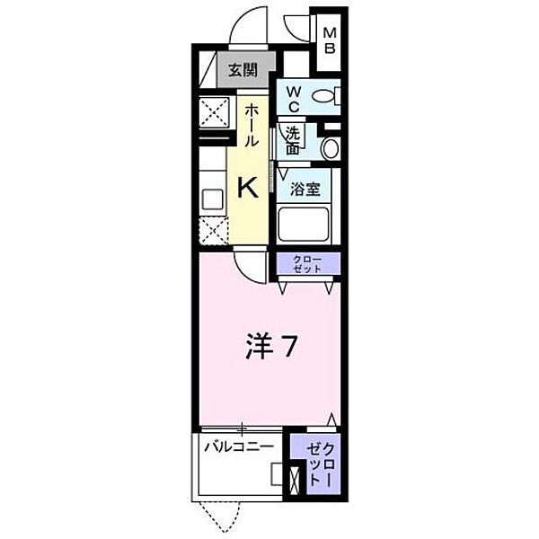 ニューグラストップI 104｜東京都八王子市松木(賃貸マンション1K・1階・27.84㎡)の写真 その2