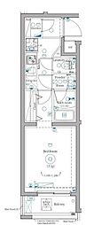 dips明大前 1Kの間取図画像