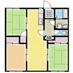 タウニー四和 3LDKの間取図画像