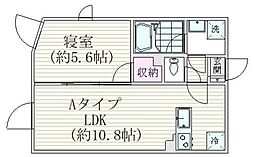 グランピア笹塚 1階1LDKの間取り