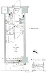 AXAS板橋本町3 1Kの間取図画像
