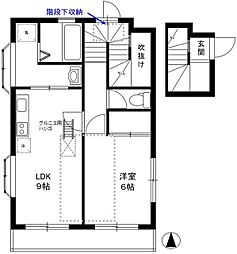 クレール若宮 1LDKの間取図画像