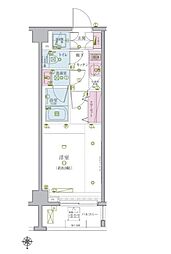 LIVCITY王子弐番館 1Kの間取図画像