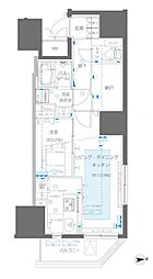 ズーム信濃町 1LDKの間取図画像