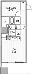 URBANFLATSIkebukuroPremium 1LDKの間取図画像