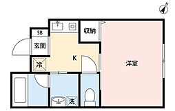 HORIMOTO15 1Kの間取図画像