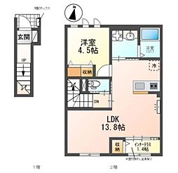 ルミナーレyuki 1LDKの間取図画像