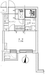 GENOVIA蕨 1Kの間取図画像