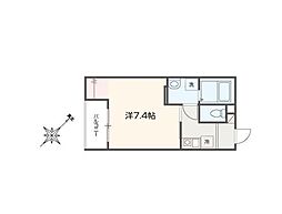 MELLAS新狭山III 1Kの間取図画像