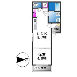 Fasecialipline 1LDKの間取図画像